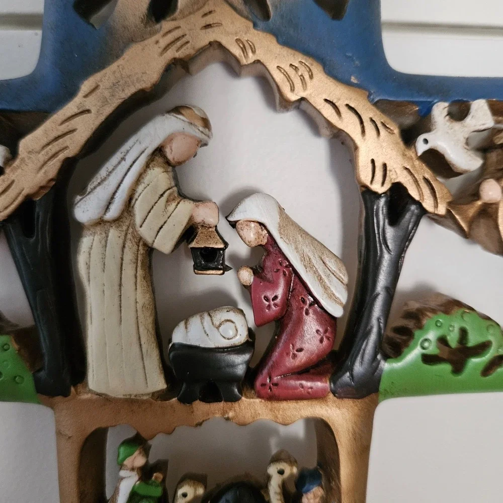 Nativity Wall Cross Made in China Christmas‎ Religious Decor 12